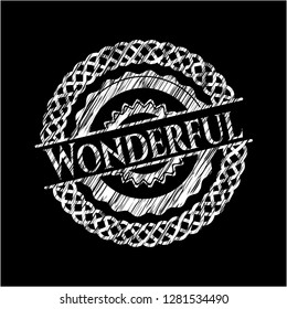 Wonderful written with chalkboard texture