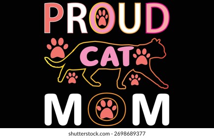 Un diseño de camiseta de gato maravilloso