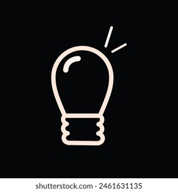 wonderfull light icon eps with black color 