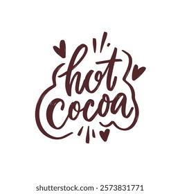 A wonderfully delicious Hot Cocoa Typography Design that embodies warmth and joy