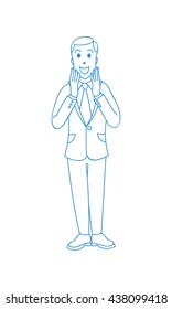 Wondering Businessman front view