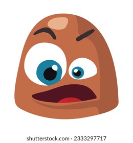 Wondering emoji expression cartoon vector design. 