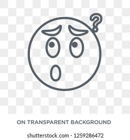 Wondering emoji icon. Wondering emoji design concept from Emoji collection. Simple element vector illustration on transparent background.