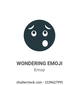 Wondering Emoji Vector Icon On White Stock Vector (Royalty Free ...