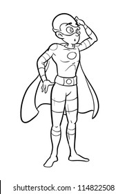 Wondering Superhero Coloring Page