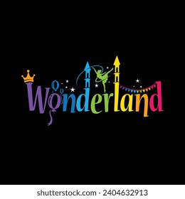 wonderland logo, wonderland lettering logo