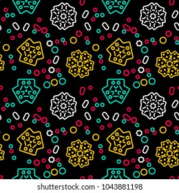 Wonderland plants seamless pattern. Autentic design for textile, print or digital.