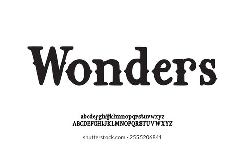 Wonders, modern minimal abstract alphabet fonts. Typography technology, electronic, movie, digital, music, future, logo creative font.