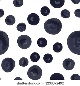Wondrous pattern with Dots Polka is Very dark blue colors. Seamless Vector. Perfect design for textile, box, posters, cards, web etc.