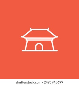 Wong Tai Sin Temple (Hong Kong) flat vector design