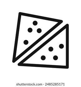 wonton icon Black line art vector