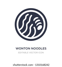 wonton noodles icon on white background. Simple element illustration from Food concept. wonton noodles icon symbol design.