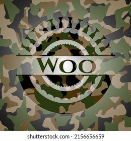 Woo camo emblem. Vector Illustration. Detailed. 