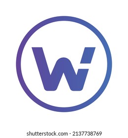 WOO Network Cryptocurrency token icon. WOO token symbol. Cryptocurrency vector icon. Flat Vector illustration - Vector