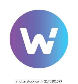 WOO Network Cryptocurrency token icon. WOO token symbol. Cryptocurrency vector icon. Flat Vector illustration - Vector