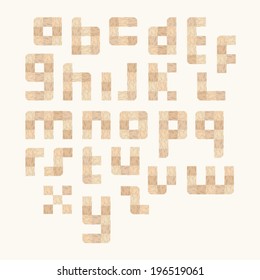 Wood Alphabet Typography Vector