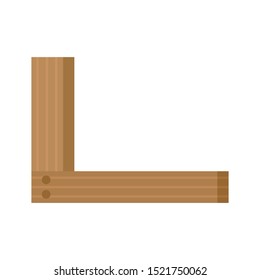 Wood angle icon. Flat illustration of wood angle vector icon for web design