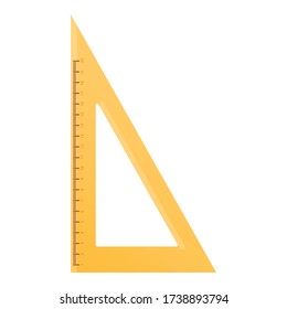 Wood angle ruler icon. Cartoon of wood angle ruler vector icon for web design isolated on white background