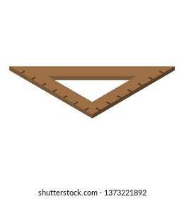 Wood angle ruler icon. Isometric of wood angle ruler vector icon for web design isolated on white background
