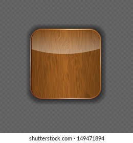 Wood application icon vector illustration