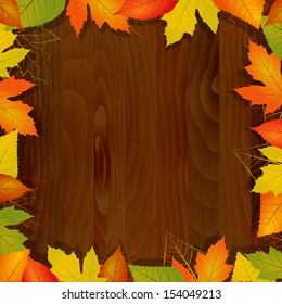 wood autumn vector background. isolated. layered.