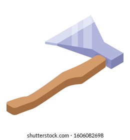 Wood axe icon. Isometric of wood axe vector icon for web design isolated on white background