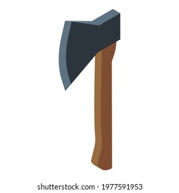 Wood axe icon. Isometric of Wood axe vector icon for web design isolated on white background