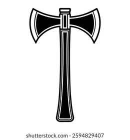 Wood axe silhouette vector illustration design on white background.