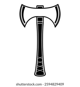 Wood axe silhouette vector illustration design on white background.