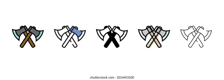 wood axe vector type icon