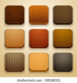 wood background for the app icons