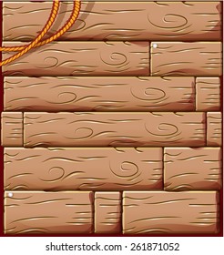 	wood background with cord