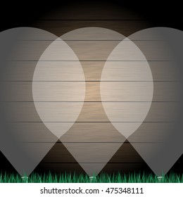 Wood background with spotlight