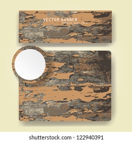 Wood banner for text,Vector