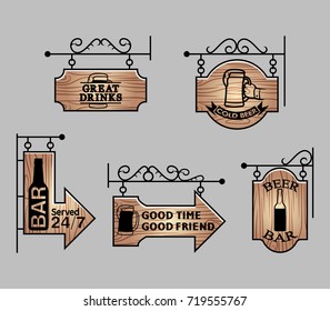 Wood Bar Signage