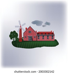 Wood Barn Farmhouse Minimalist Vintage Retro Logo design inspiration