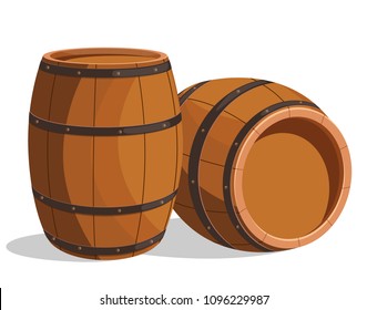 Wood Barrel Cartoon