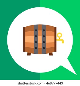 Wood Barrel Vector Icon
