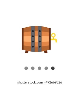 Wood Barrel Vector Icon