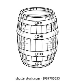 wood barrel vintage isolated icon