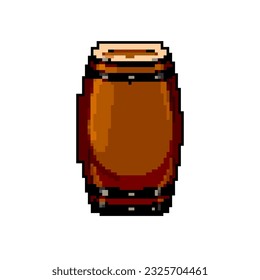 wood barrel wine game pixel art retro vector. bit wood barrel wine. old vintage illustration