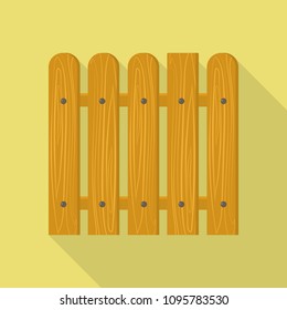 Wood barrier icon. Flat illustration of wood barrier vector icon for web design