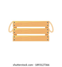wood basket with handles rustic icon vector illustration vector illustration