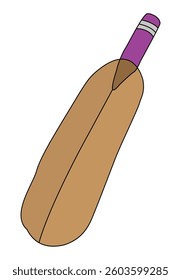 A wood bat cartoon vector illustration