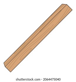 wood beam vector illustration,isolated on white background,top view