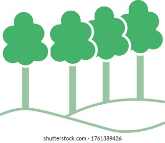 Wood bioenergy Concept, Forests Growth Save the Envoirnment Design, Protect Ecosystem Vector, Tree Vector Icon, Renewable and Sustainable Electricity Symbol on white background, Deforestation Sign
