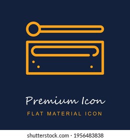 Wood Block premium material ui ux isolated vector icon in navy blue and orange colors svg