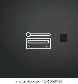 Wood Block vector icon. Wood Block concept stroke symbol design. Thin graphic elements vector illustration, outline pattern for your web site design, logo, UI. EPS 10.