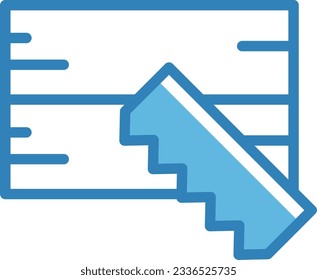 Wood Blue Icon - Single Icon, Vector