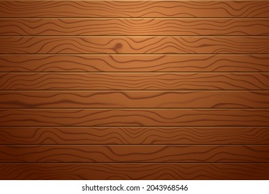 Holzhintergrund. Realistische braune Holzplatte, Vektorgrafik. Natürliche Holzstruktur.